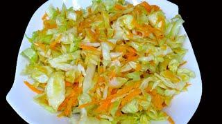 Свежий, хрустящий салат зимой за 5 минут! Салат из капусты!
