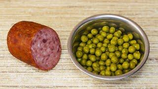 Приготовил на скорую руку! Простое блюдо по рецепту от друга холостяка! Вкусный САЛАТ!