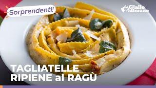 TAGLIATELLE RIPIENE, un primo delizioso dal morbido ripieno di ragù! ❤️