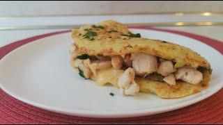 Простой рецепт необычного приготовления блинных драников. Картофельные драники с курицей.