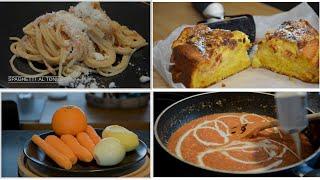 Готовлю МЕНЮ из 3 БЛЮД/без мяса/Морковный суп с апельсином/СПАГЕТТИ АЛЬ ТОННО/нежный ЯБЛОЧНЫЙ пирог