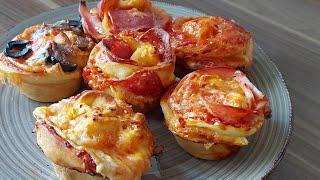 Капкейки с колбасой и сыром| Ужин за 30 мин
