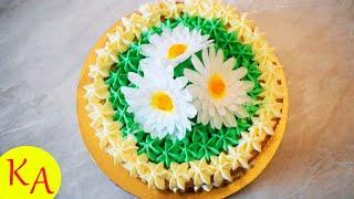 Песочный торт с творожным кремом