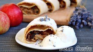 Австрийский яблочный штрудель | Как приготовить классический штрудель с яблоками – рецепт Bene Gusto