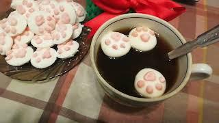 Зефирки-лапки по дюкану для кофе и какао.