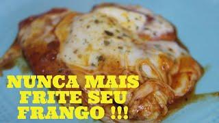 Depois que aprendi assim, nunca mais empanei e fritei!!!#frango #parmegiana #molhocaseiro #saudavel