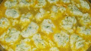 Похмельный суп. Суп с клёцками (галушками)