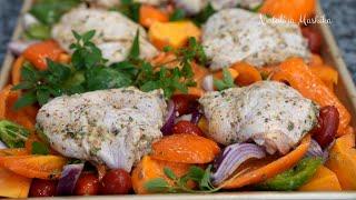 Суперсочные КУРИНЫЕ БЕДРА с овощами в итальянском стиле. Очень вкусное блюдо на обед или ужин !