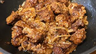 Как приготовить печень, чтобы всю съели. Говяжья печень с луком, пошаговый рецепт.