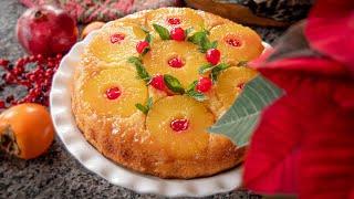 Новогодний АНАНАСОВЫЙ ПИРОГ перевёртыш | НОВОГОДНИЙ РЕЦЕПТ Pineapple Upside Down Cake