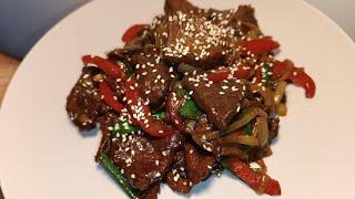 ГОВЯДИНА ПО КОРЕЙСКИ С ПЕРЦЕМ. СЕМЕЙНЫЙ РЕЦЕПТ. ENG SUB