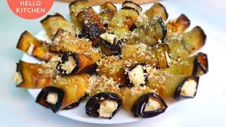 САМАЯ НОВОГОДНЯЯ  ЗАКУСКА | Рулетики из баклажанов с чесноком и сыром | Новый год 2021