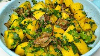 Проще и полезнее рецепта не найдете: картошка, тушёная с печенью????????