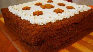 Торт СПАРТАК Шоколадно-сливочный торт ШОКОЛАДНЫЙ торт в домашних условиях
