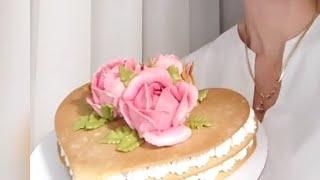 ????????ОФОРМЛЕНИЕ ТОРТА ЦВЕТАМИ ИЗ ЗЕФИРА????????????от @vitalija_cake