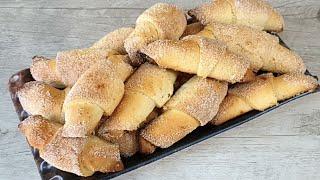 Рогалики с вареньем простой рецепт. Сахарные рогалики с апельсиновым вкусом.