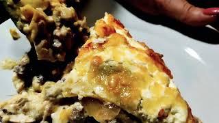 Лазанья из домашнего теста с грибами и фаршем, на сливках. Рецепт лазаньи. Как приготовить лазанью