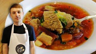 ДИЕТИЧЕСКИЙ БОРЩ из индейки, с тыквой и пекинской капустой