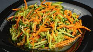 Кореянка научила меня готовить этот салат! Огурцы по-корейски, которые не требуют много времени!