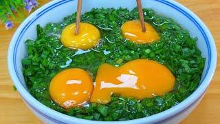 早餐不用買，韭菜里打入4個雞蛋，10分鐘解決全家早餐，營養美味，【麗麗廚房】，#芝士餅做法，#芝士餅料理，#芝士餅食譜，#家常菜，#美食，#cooking，#food，#Recipe，#韭菜麵條雞蛋餅