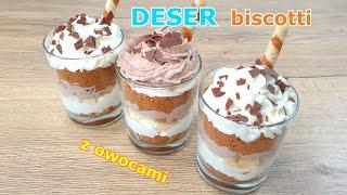 Fantastyczny deser z owocami jak z kawiarni - na szybko, bez pieczenia ???? do kawy, na przyjęcia ☕