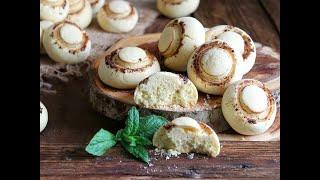 Печенье Шампиньоны ???? рецепт грибочков на крахмале. Получается рассыпчатое, тающее во рту! #Shorts