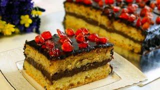 Простейший Быстрый бисквитный ТОРТ к чаю!Готовьте с любым кремом!