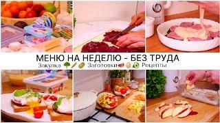 ПРОСТОЕ МЕНЮ И ПРОДУКТОВАЯ КОРЗИНА НА НЕДЕЛЮ ДЛЯ ВСЕЙ СЕМЬИ