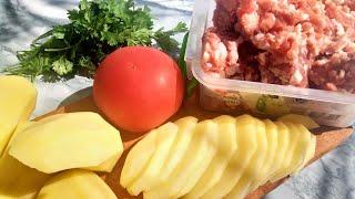 Беру фарш, картофель и помидор и готовлю вкусный ужин #64