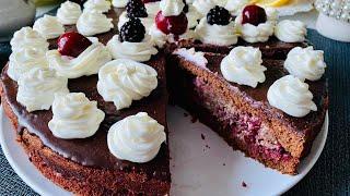 «ПЬЯНАЯ ВИШНЯ»????сказочно ВКУСНЫЙ ТОРТ! Мой любимый рецепт домашнего торта с вишней