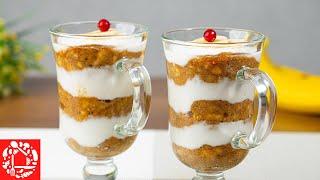 Волшебный Десерт за 5 минут! Рецепт простого десерта в стакане с бананом