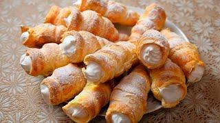 СЛОЁНЫЕ ТРУБОЧКИ С КРЕМОМ как в детстве / Cream rolls