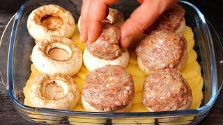 Съедят за минуту! Теперь ФАРШ в духовке готовлю ТОЛЬКО ТАК!Полноценный рецепт ужина, для всей семьи!