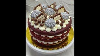 Тортик красный бархат| как приготовить торт| Очень нежный