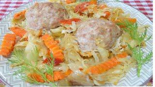 РЕЦЕПТ ТЕФТЕЛЕЙ ИЗ КУРИНОГО МЯСА, ЗАПЕЧЕНЫХ В ГНЕЗДАХ ИЗ КАПУСТЫ. КАК ПРИГОТОВИТЬ ТЕФТЕЛИ В ДУХОВКЕ.