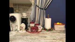 УКРАШЕНИЕ КУХНИ К НОВОМУ ГОДУ. ЧАЙНО КОФЕЙНЫЙ УГОЛОК. ПОДКИСЛЕНИЕ ГОРТЕНЗИИ.