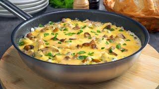 Быстрый и вкусный ЖУЛЬЕН С КУРИЦЕЙ И ГРИБАМИ НА СКОВОРОДЕ. Рецепт от Всегда Вкусно!