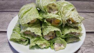Обалденная Закуска из листьев Пекинской капусты. Рецепт из Пекинской капусты.