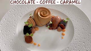 MICHELIN STAR Chocolate, Coffee & Caramel Dessert - Fine Dining Pastry Recipe