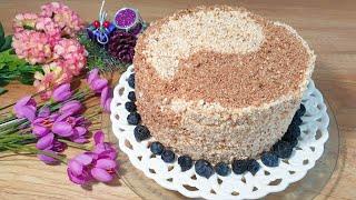 НАШУМЕВШИЙ НА ВЕСЬ ИНТЕРНЕТ. ТОРТ из ТРЕХ Ингредиентов. БЕЗ ВЫПЕЧКИ и БЕЗ ПЕЧЕНЬЯ  СМЕТАННИК!