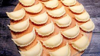 Лучшее ЗАВАРНОЕ Тесто для ВАРЕНИКОВ и ПЕЛЬМЕНЕЙ! Вареники с Творогом/Как КРАСИВО залепить ВАРЕНИКИ