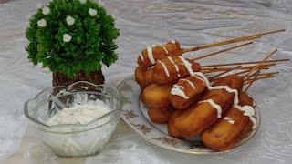 КОРН ДОГ.Казакша рецепт.Сосика в тесте.Корейское блюдо.CORN DOG.Необычный ужин.