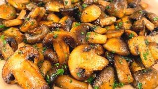 Как правильно жарить шампиньоны. Сколько нужно жарить грибы? Очень вкусные жареные грибы шампиньоны.
