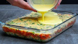 Запеканка без теста, из овощей и куриной грудки - ужин, который никогда не надоест