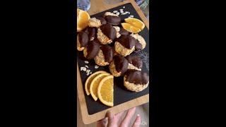 Orangen Marzipan Plätzchen mit dunkler Schokolade ????????#shorts