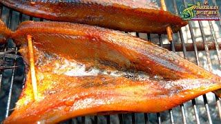 вяленная селёдка гриль по-Шотландски с чесноком и сливочным маслом,