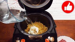 Просто добавьте воды! Простой и вкусный ОБЕД или УЖИН – Макароны с фрикадельками в мультиварке!