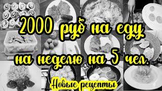 Что ПРИГОТОВИТЬ, чтобы СЭКОНОМИТЬ? ????// Экономные рецепты// Закупка продуктов на 2000 руб НА НЕДЕЛ
