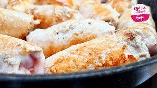 Готовлю много, но все равно мало! Обалденная горячая закуска одной на сковороде из куриной грудки