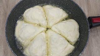 ВКУСНЕЕ ВСЯКИХ ЧЕБУРЕКОВ!!! КЕФИРНЫЕ ТРЕУГОЛЬНИКИ НА СКОВОРОДЕ ‼БЫСТРО И ВКУСНО ????Завтрак за 3 мин